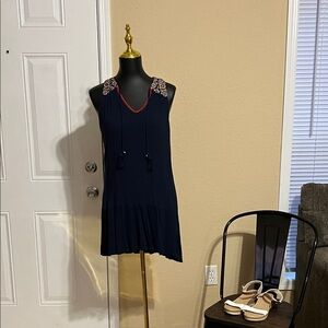 Eyeshadow Dark Blue Tunic with Red Detailing